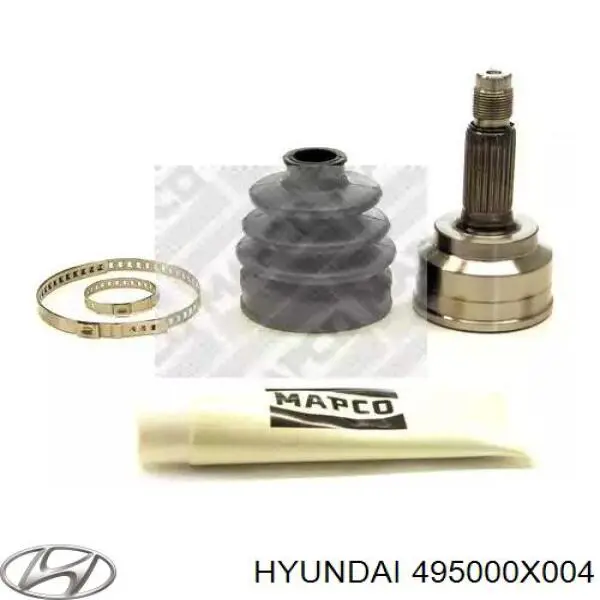 Do koszyka 495000X004 Hyundai/Kia Przegub homokinetyczny przedni zewnętrzny