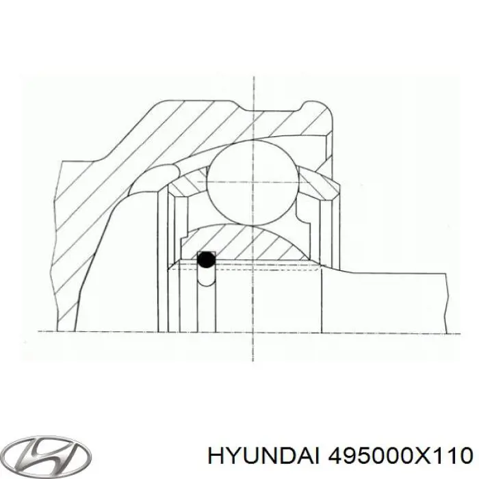 Półoś napędowa przednia prawa Hyundai/Kia 495000X110 cena, od 88,47 USD