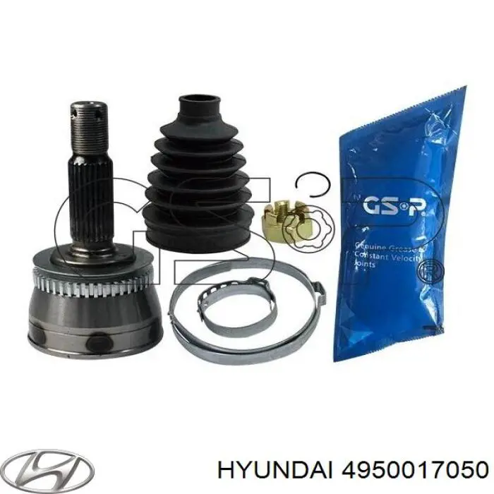 Do koszyka 4950017050 Hyundai/Kia Półoś napędowa przednia lewa