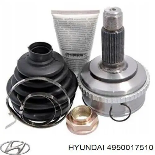 Do koszyka 4950017510 Hyundai/Kia Półoś napędowa przednia lewa