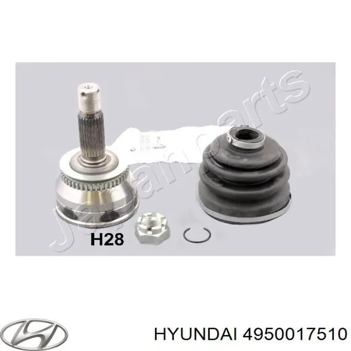4950017510 Hyundai/Kia Półoś napędowa przednia lewa