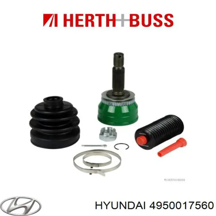 Do koszyka 4950017560 Hyundai/Kia Półoś napędowa przednia prawa