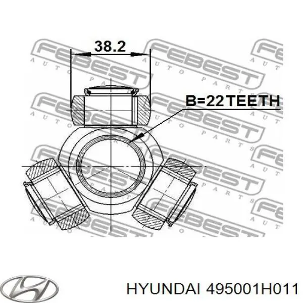 Półoś napędowa przednia prawa Hyundai/Kia 495001H011 cena, od 98,75 USD
