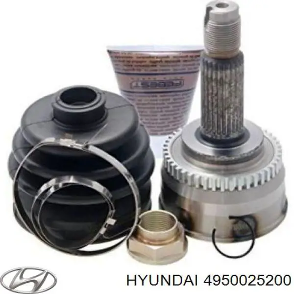4950025200 Hyundai/Kia Półoś napędowa przednia lewa
