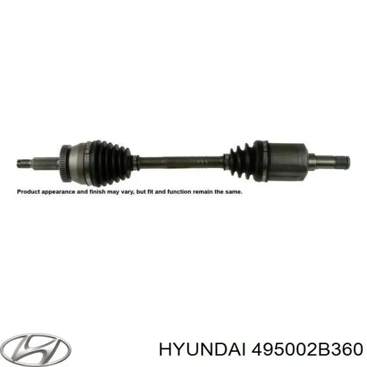 Do koszyka 495002B360 Hyundai/Kia Półoś napędowa przednia lewa