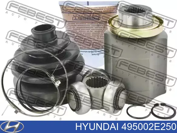 Do koszyka 495002E250 Hyundai/Kia Półoś napędowa przednia prawa