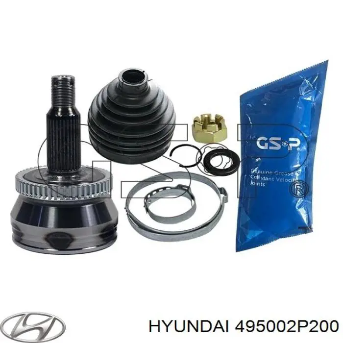 Półoś napędowa przednia lewa 495002P200 Hyundai/Kia