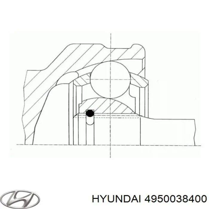 Półoś napędowa przednia lewa do Hyundai Sonata IV EF