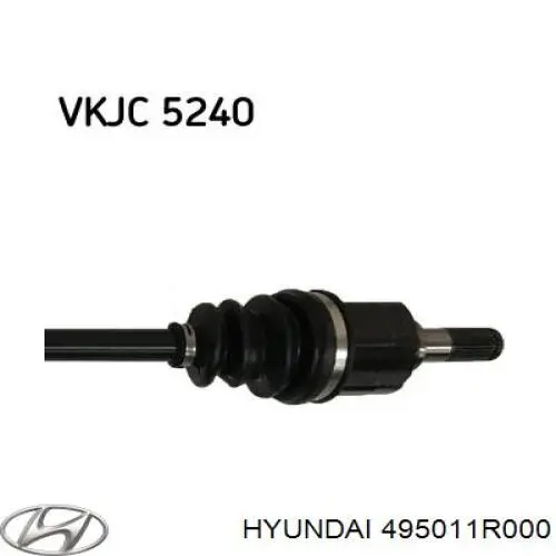 Półoś napędowa przednia prawa Hyundai/Kia 495011R000