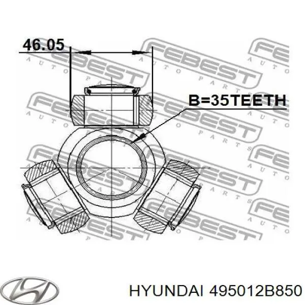 Półoś napędowa przednia prawa Hyundai/Kia 495012B850 cena, od 135,27 USD