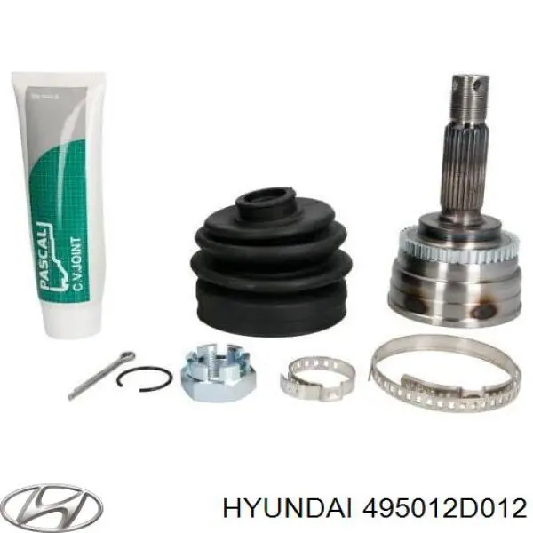 Do koszyka 495012D012 Hyundai/Kia Półoś napędowa przednia lewa
