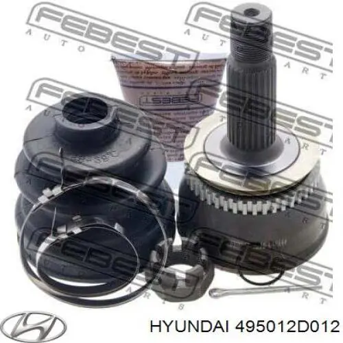 Półoś napędowa przednia lewa Hyundai/Kia 495012D012 cena, od 94,31 USD