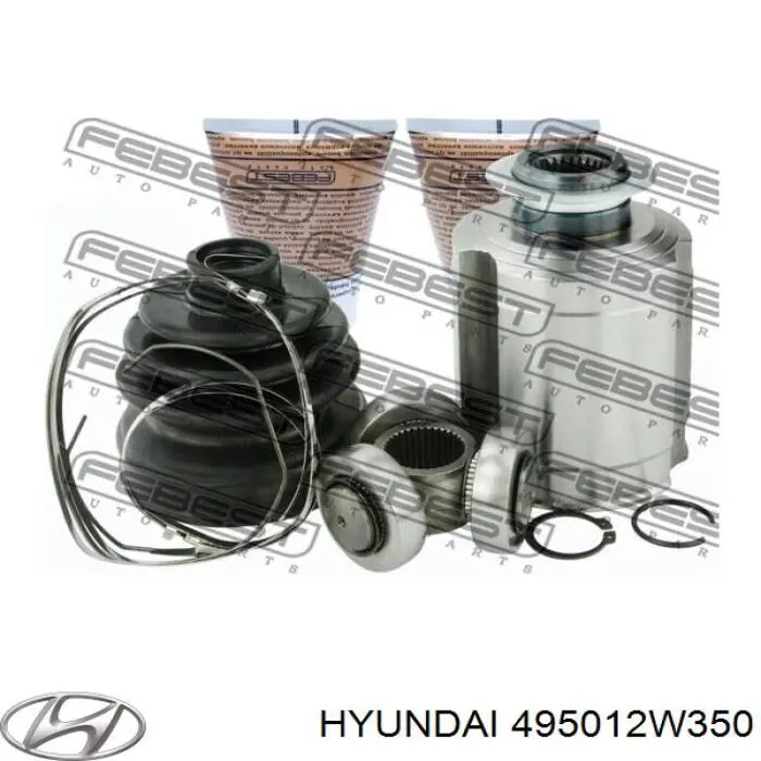 495012W350 Hyundai/Kia Półoś napędowa przednia prawa
