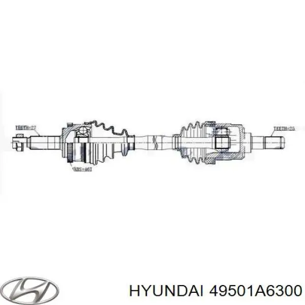 49501A6300 Hyundai/Kia Półoś napędowa przednia prawa