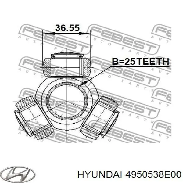 Do koszyka 4950538E00 Hyundai/Kia Przegub homokinetyczny przedni wewnętrzny