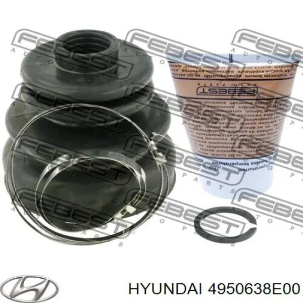 Do koszyka 4950638E00 Hyundai/Kia Osłona przegubu homokinetycznego półosi przedniej wewnętrzna