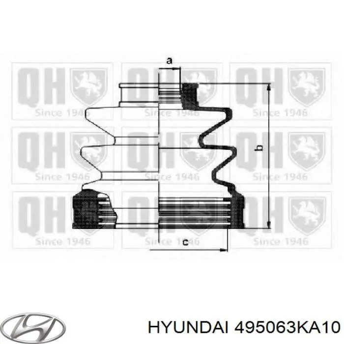 Do koszyka 495063KA10 Hyundai/Kia Osłona przegubu homokinetycznego półosi przedniej wewnętrzna