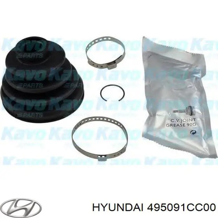 Osłona przegubu homokinetycznego półosi przedniej zewnętrzna 495091CC00 Hyundai/Kia