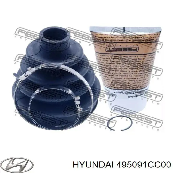 Do koszyka 495091CC00 Hyundai/Kia Osłona przegubu homokinetycznego półosi przedniej zewnętrzna