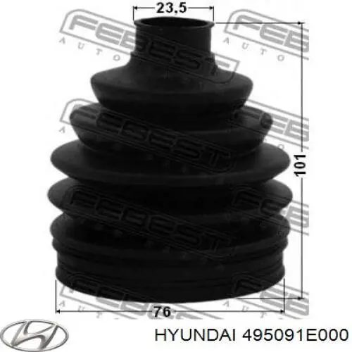 Osłona przegubu homokinetycznego półosi przedniej zewnętrzna Hyundai/Kia 495091E000 cena, od 8,97 USD