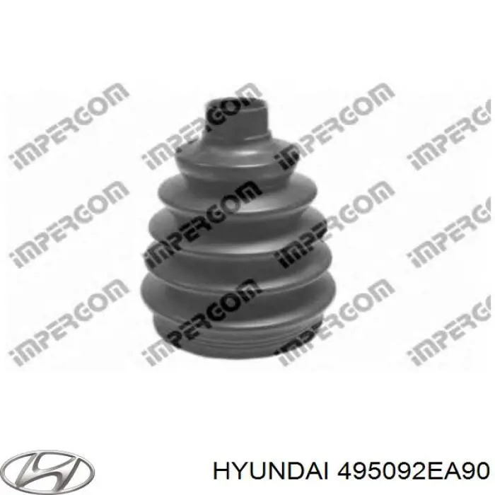 Do koszyka 495092EA90 Hyundai/Kia Osłona przegubu homokinetycznego półosi przedniej zewnętrzna