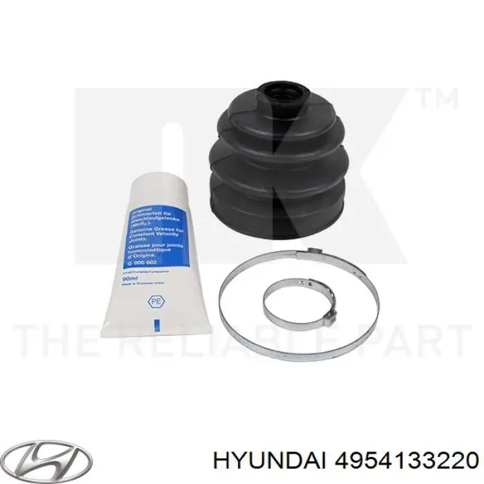 Osłona przegubu homokinetycznego półosi przedniej zewnętrzna Hyundai/Kia 4954133220 cena, od 12,20 USD