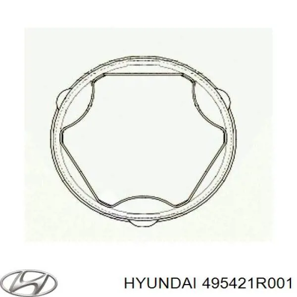 Osłona przegubu homokinetycznego półosi przedniej wewnętrzna Hyundai/Kia 495421R001 cena, od 16,87 USD