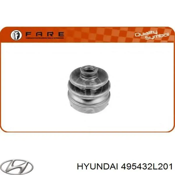 495432L201 Hyundai/Kia Osłona przegubu homokinetycznego półosi przedniej wewnętrzna