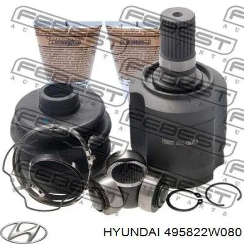 Przegub homokinetyczny wewnętrzny przedni prawy Hyundai/Kia 495822W080 cena, od 72,89 USD