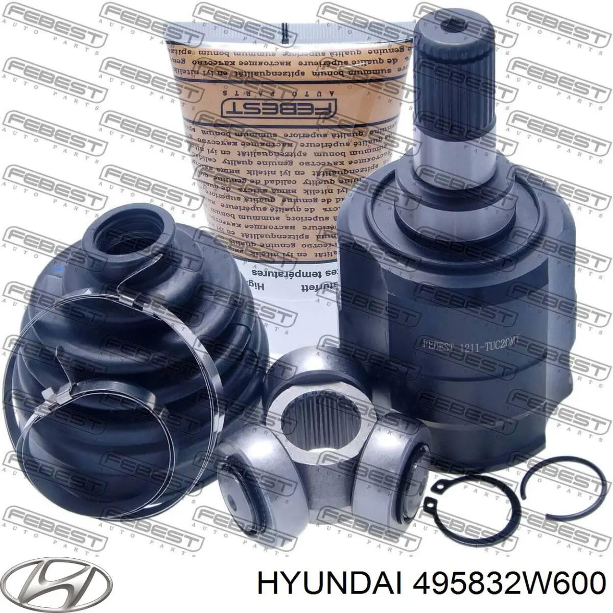 Osłona przegubu homokinetycznego półosi przedniej wewnętrzny lewy Hyundai/Kia 495832W600 cena, od 22,56 USD