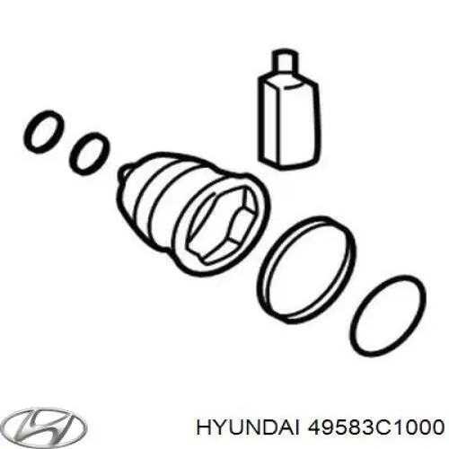 49583C1000 Hyundai/Kia Osłona przegubu homokinetycznego półosi przedniej wewnętrzna