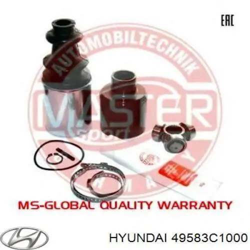 Do koszyka 49583C1000 Hyundai/Kia Osłona przegubu homokinetycznego półosi przedniej wewnętrzna