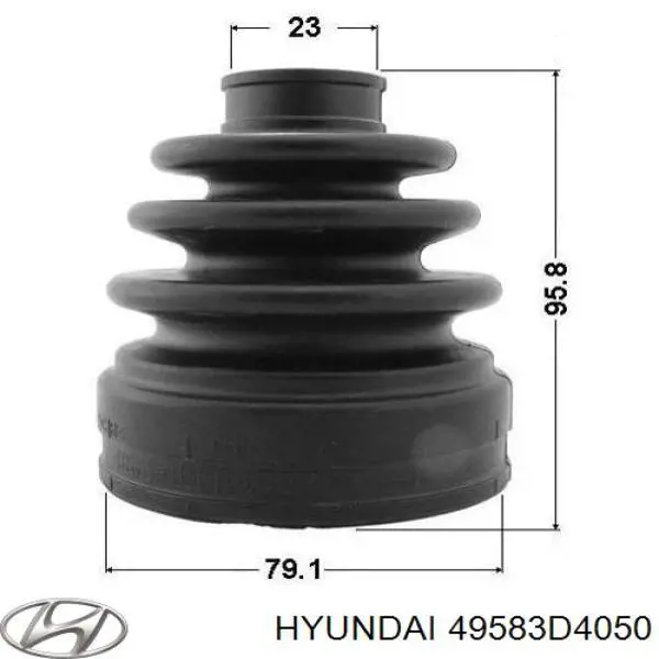 49583D4050 Hyundai/Kia Osłona przegubu homokinetycznego półosi przedniej wewnętrzna prawa