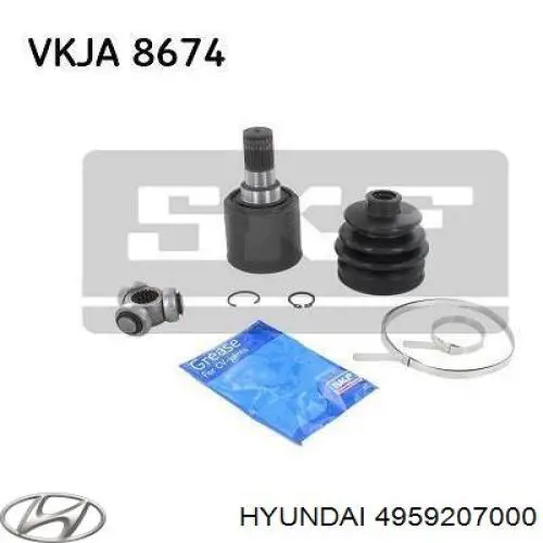 Przegub homokinetyczny przedni wewnętrzny Hyundai/Kia 4959207000 cena, od 30,18 USD