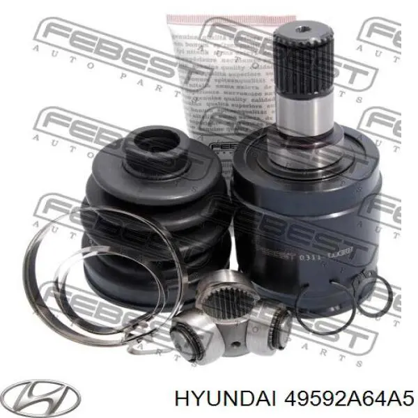 Przegub homokinetyczny wewnętrzny przedni lewy Hyundai/Kia 49592A64A5 cena, od 48,16 USD