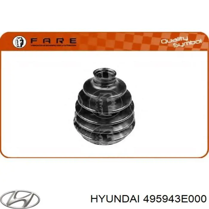 Osłona przegubu homokinetycznego półosi przedniej zewnętrzna Hyundai/Kia 495943E000 cena, od 16,13 USD