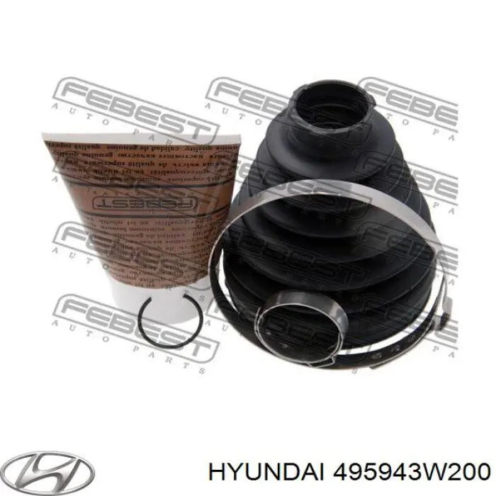Osłona przegubu homokinetycznego półosi przedniej zewnętrzna Hyundai/Kia 495943W200 cena, od 16,80 USD