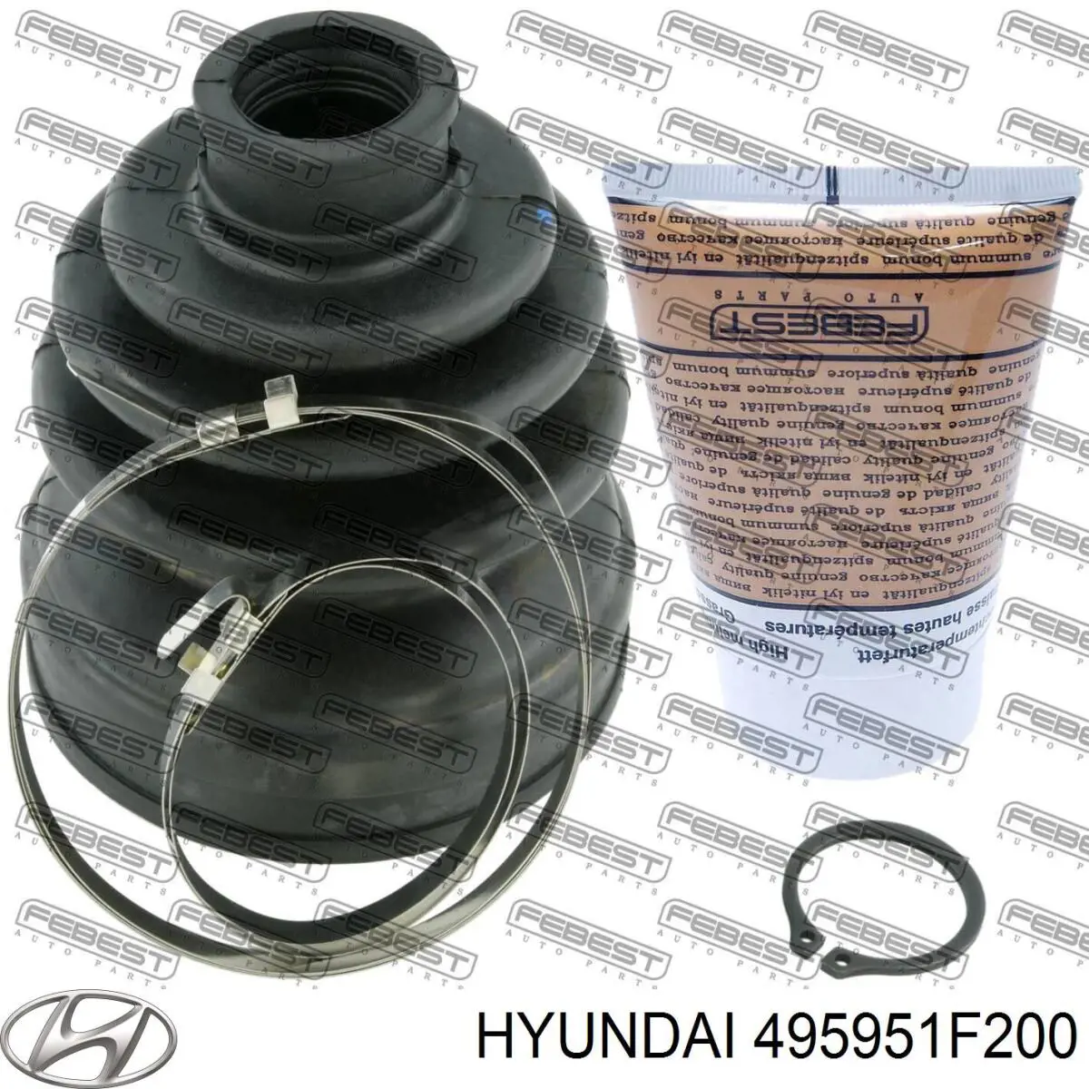 Osłona przegubu homokinetycznego półosi przedniej wewnętrzna Hyundai/Kia 495951F200 cena, od 23,97 USD