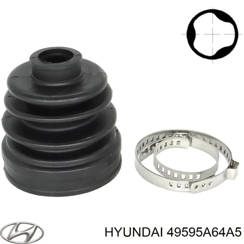 49595A64A5 Hyundai/Kia Osłona przegubu homokinetycznego półosi przedniej zewnętrzna