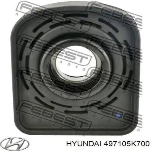 Do koszyka 497105K700 Hyundai/Kia Łożysko podwieszane wału Cardana