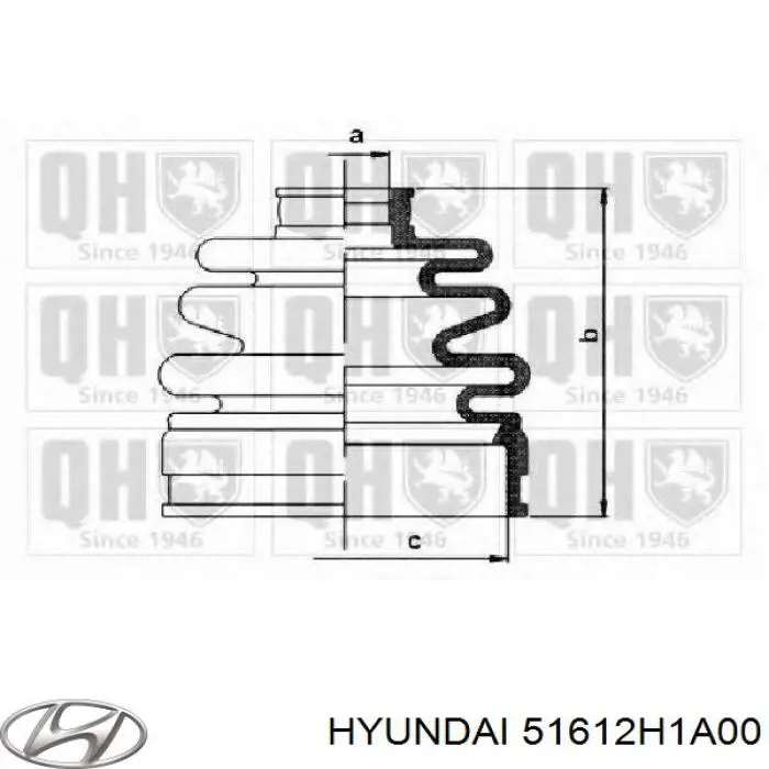  Osłona przegubu homokinetycznego półosi przedniej wewnętrzna Hyundai Terracan 