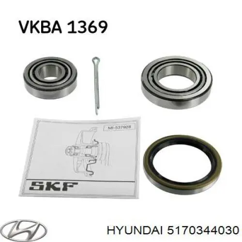 Łożysko piasty przedniej Hyundai/Kia 5170344030 cena, od 21,56 USD