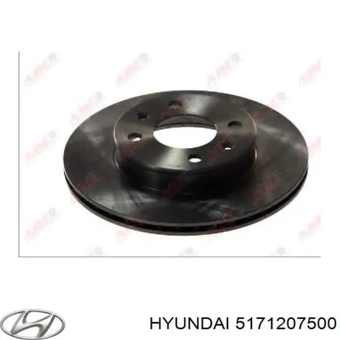 5171207500 Hyundai/Kia Tarcza hamulcowa przednia