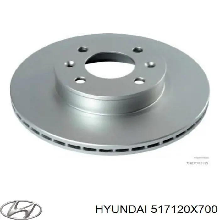 517120X700 Hyundai/Kia Tarcza hamulcowa przednia