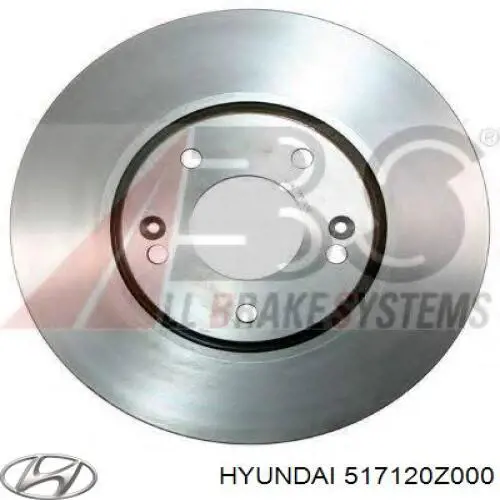 Do koszyka 517120Z000 Hyundai/Kia Tarcza hamulcowa przednia