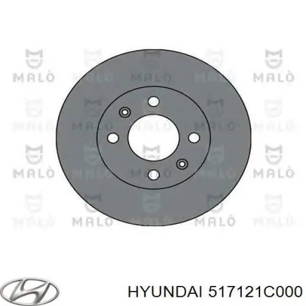 Do koszyka 517121C000 Hyundai/Kia Tarcza hamulcowa przednia