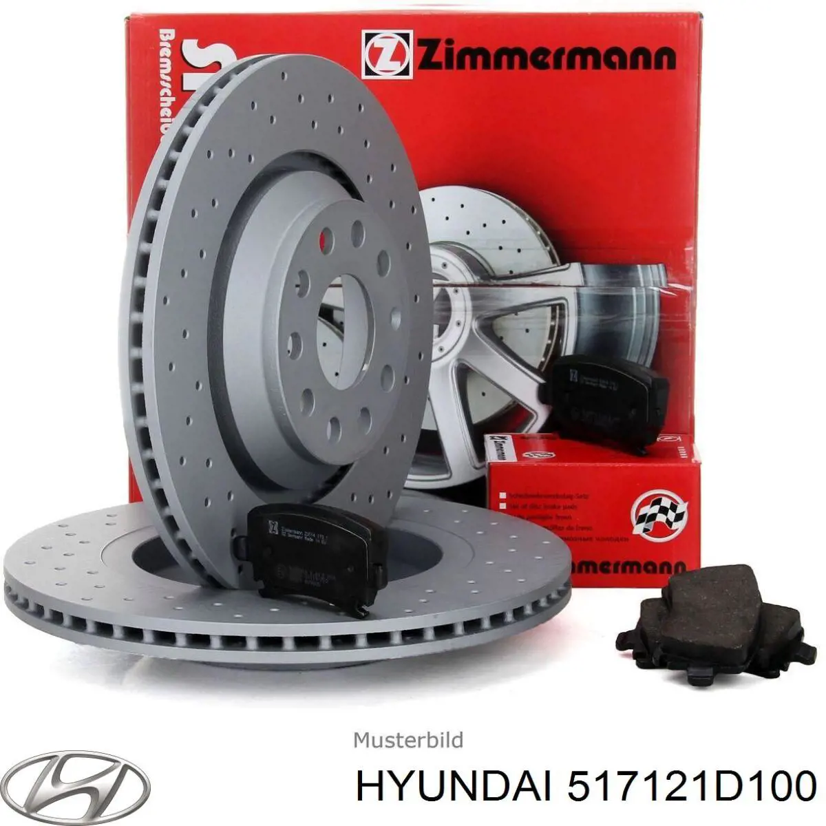 Tarcza hamulcowa przednia 517121D100 Hyundai/Kia