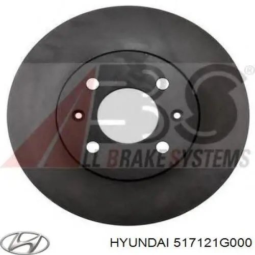 Do koszyka 517121G000 Hyundai/Kia Tarcza hamulcowa przednia