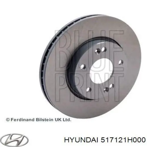 Tarcza hamulcowa przednia 517121H000 Hyundai/Kia