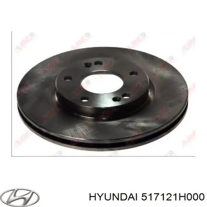 Do koszyka 517121H000 Hyundai/Kia Tarcza hamulcowa przednia